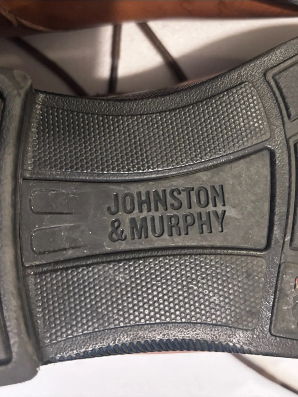 Johnston & Murphy Tan Leather Cap-Toe Oxfords